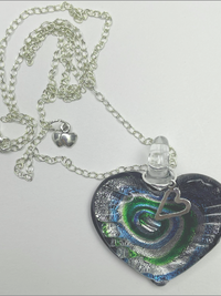 DevaArt Studio: Handmade Ocean Inspired fused dichroic glass, sterling silver.