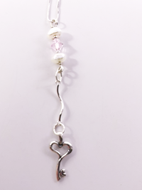 DevaArt Studio: Crystal Essence necklace, crystal stones, sterling beads, sterling heart charms.