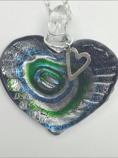 DevaArt Studio: Handmade Ocean Inspired fused dichroic glass, sterling silver.