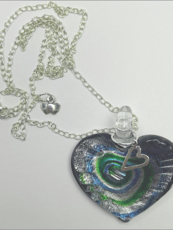 DevaArt Studio: Handmade Ocean Inspired fused dichroic glass, sterling silver.